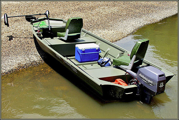 Outboard jon boat - 436FLD & 436F - War Eagle - sport-fishing
