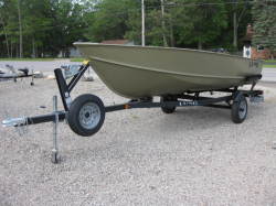 Lund fishing boat on trailer