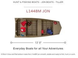 2024 Lowe Boats L1448M Jon